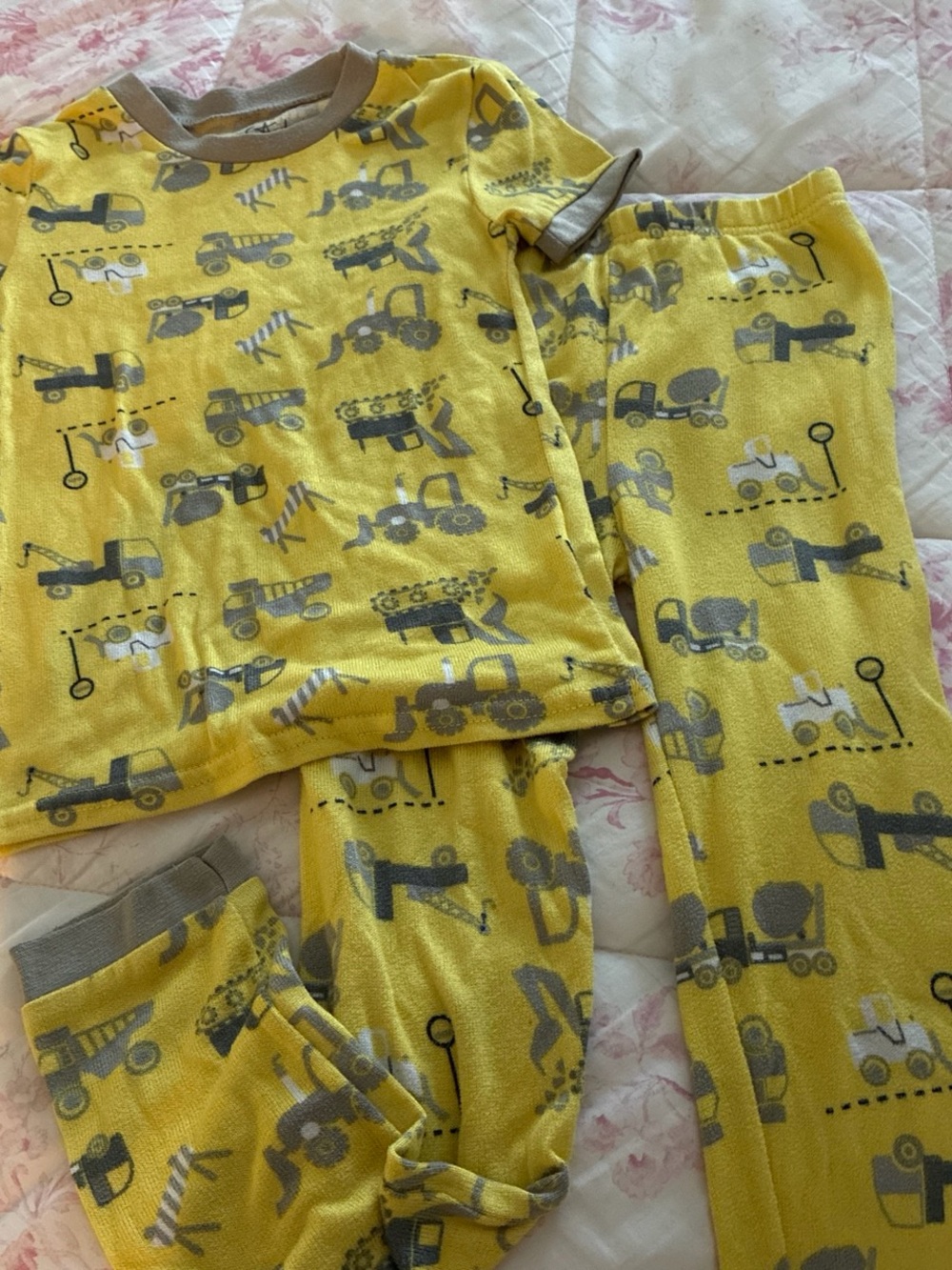 Freestyle Revolution Yellow and Gray Construction Truck Pajama Set
